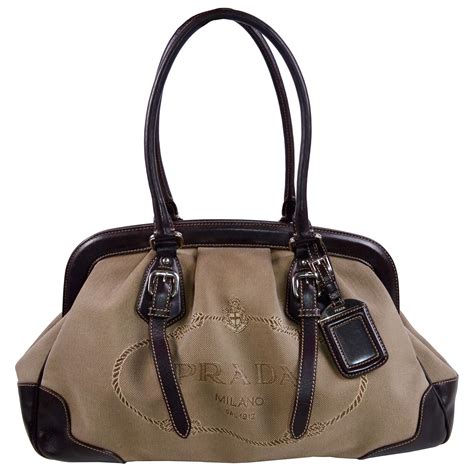 brown prada canvas bag|Prada canvas bag price.